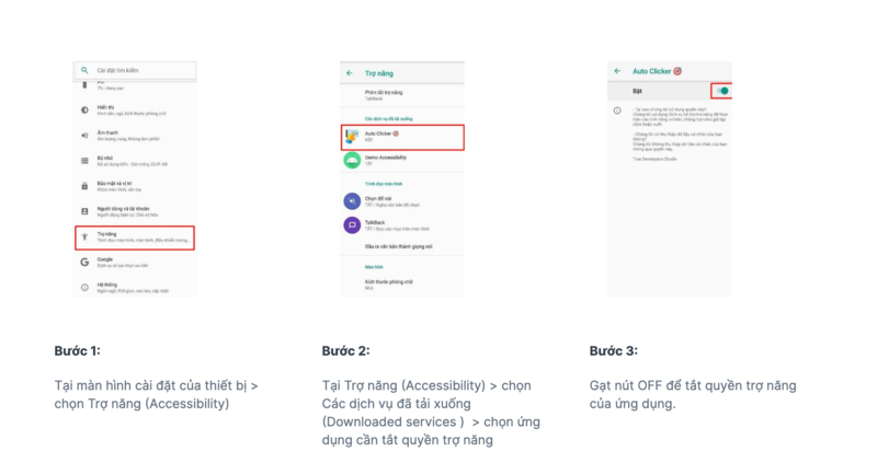 Cách tắt quyền trợ năng accessibility trên điện thoại Asus