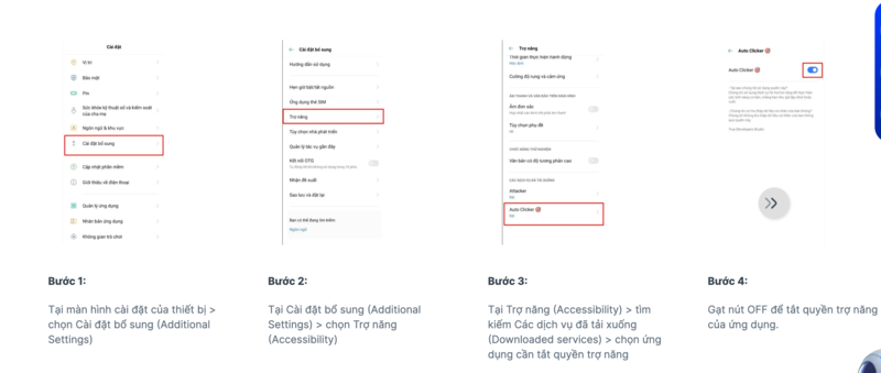 Cách tắt quyền trợ năng accessibility trên điện thoại Realme