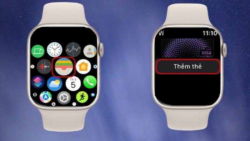Thêm thẻ vào Ví Apple trên Apple Watch