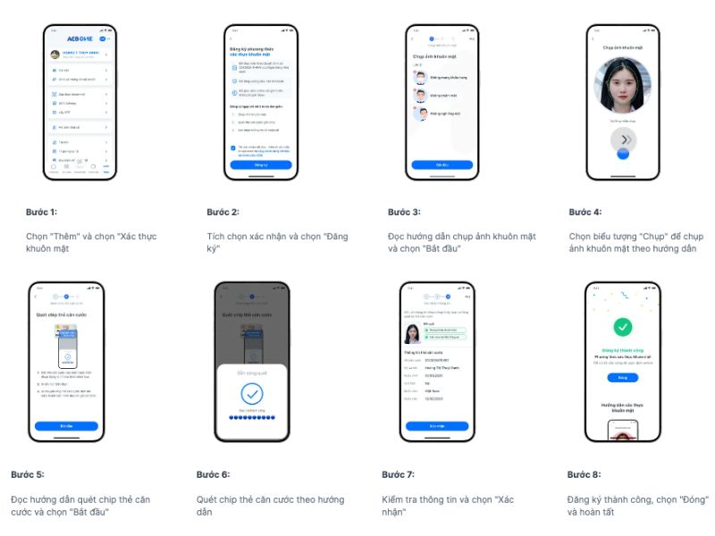 Hướng dẫn đăng ký xác thực khuôn mặt đơn giản trên ứng dụng ACB ONE