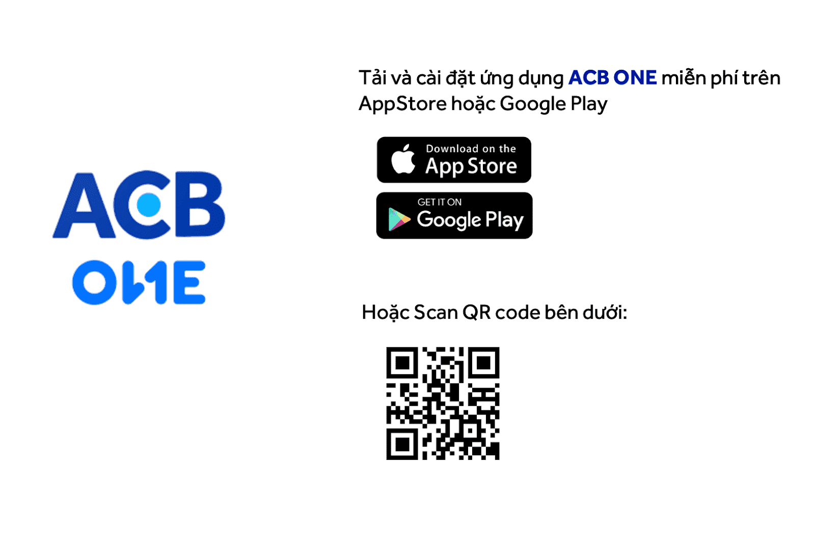 Tải/ cập nhật ứng dụng ACB ONE