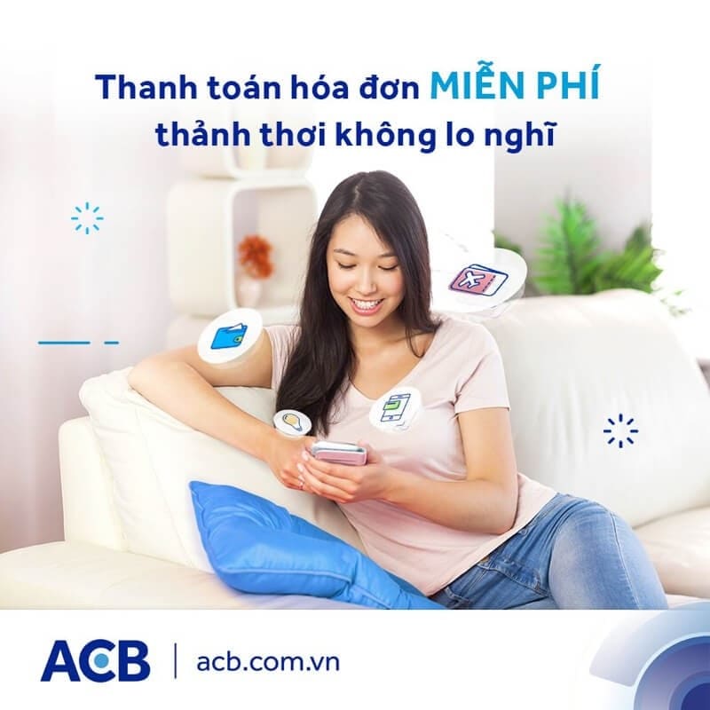 Thanh toán tiền điện nước online với app ACB ONE