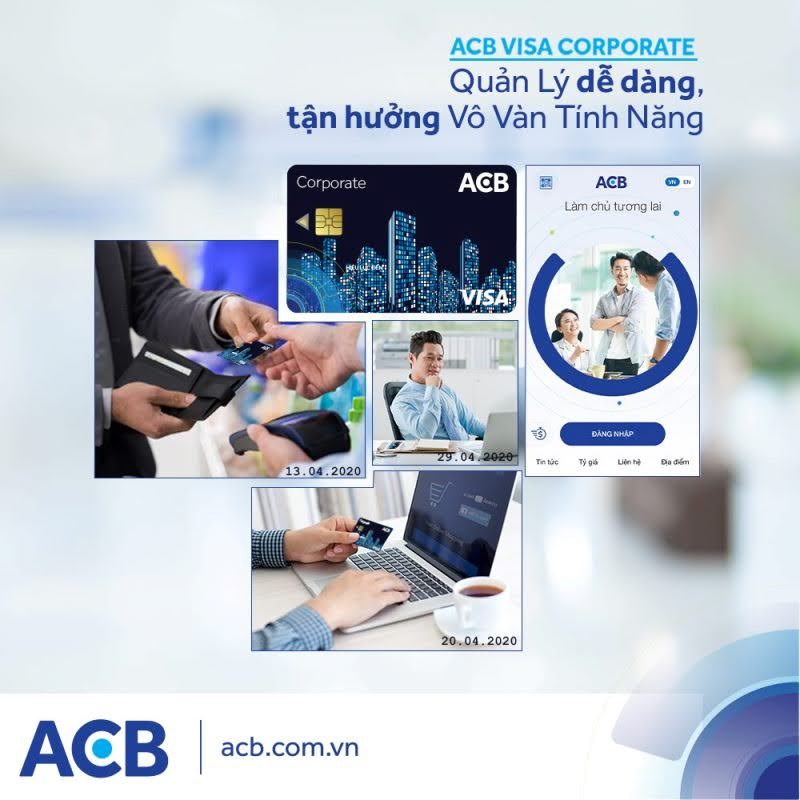 Thẻ tín dụng doanh nghiệp ACB Visa Corporate